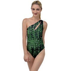 Matrix Technology Tech Data Digital Network To One Side Swimsuit by Wegoenart