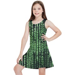 Matrix Technology Tech Data Digital Network Kids  Lightweight Sleeveless Dress by Wegoenart