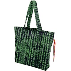 Matrix Technology Tech Data Digital Network Drawstring Tote Bag by Wegoenart