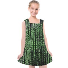 Matrix Technology Tech Data Digital Network Kids  Cross Back Dress by Wegoenart