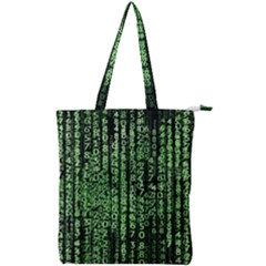 Matrix Technology Tech Data Digital Network Double Zip Up Tote Bag by Wegoenart