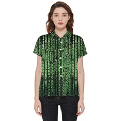 Matrix Technology Tech Data Digital Network Short Sleeve Pocket Shirt by Wegoenart