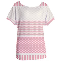 Background Pink Beige Decorative Texture Craft Women s Oversized Tee by Wegoenart