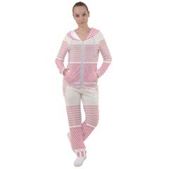 Background Pink Beige Decorative Texture Craft Women s Tracksuit by Wegoenart