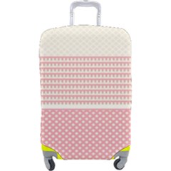 Background Pink Beige Decorative Texture Craft Luggage Cover (large) by Wegoenart