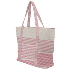 Background Pink Beige Decorative Texture Craft Zip Up Canvas Bag by Wegoenart