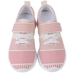 Background Pink Beige Decorative Texture Craft Women s Velcro Strap Shoes by Wegoenart