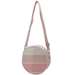 Background Pink Beige Decorative Texture Craft Crossbody Circle Bag by Wegoenart