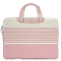 Background Pink Beige Decorative Texture Craft MacBook Pro 13  Double Pocket Laptop Bag View2