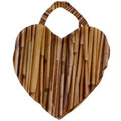 Asian Background Bamboo Giant Heart Shaped Tote by Wegoenart