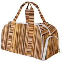 Asian Background Bamboo Burner Gym Duffel Bag by Wegoenart