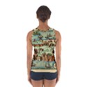 Medeival Ancient Map Fortress Island Seaport Town Sport Tank Top  View2