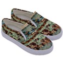 Medeival Ancient Map Fortress Island Seaport Town Kids  Canvas Slip Ons View3