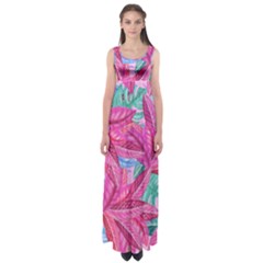 Sheets Tropical Reason Print Pattern Design Empire Waist Maxi Dress by Wegoenart