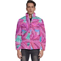 Sheets Tropical Reason Print Pattern Design Men s Puffer Bubble Jacket Coat by Wegoenart