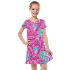 Sheets Tropical Reason Print Pattern Design Kids  Cross Web Dress by Wegoenart