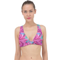 Sheets Tropical Reason Print Pattern Design Classic Banded Bikini Top by Wegoenart