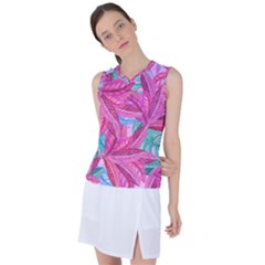 Sheets Tropical Reason Print Pattern Design Women s Sleeveless Sports Top by Wegoenart