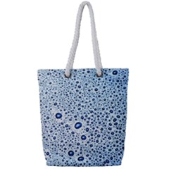 Drop Water Background Macro Splash Rain Drink Full Print Rope Handle Tote (small) by Wegoenart