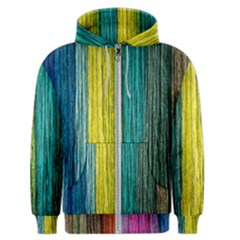 Line Rope Fiber Close Up Multicoloured Background Men s Zipper Hoodie by Wegoenart