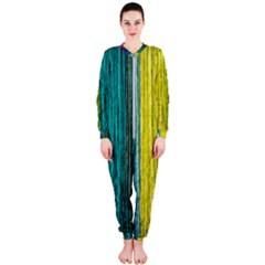 Line Rope Fiber Close Up Multicoloured Background Onepiece Jumpsuit (ladies) by Wegoenart