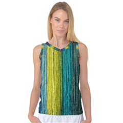 Line Rope Fiber Close Up Multicoloured Background Women s Basketball Tank Top by Wegoenart