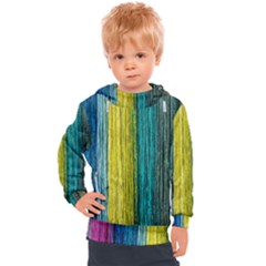 Line Rope Fiber Close Up Multicoloured Background Kids  Hooded Pullover by Wegoenart