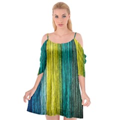 Line Rope Fiber Close Up Multicoloured Background Cutout Spaghetti Strap Chiffon Dress by Wegoenart