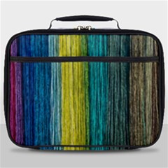 Line Rope Fiber Close Up Multicoloured Background Full Print Lunch Bag by Wegoenart