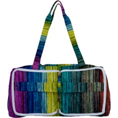 Line Rope Fiber Close Up Multicoloured Background Multi Function Bag by Wegoenart