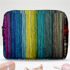 Line Rope Fiber Close Up Multicoloured Background Make Up Pouch (large) by Wegoenart