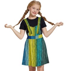 Line Rope Fiber Close Up Multicoloured Background Kids  Apron Dress