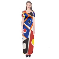 Pattern And Decoration Revisited At The East Side Galleries Short Sleeve Maxi Dress by Wegoenart