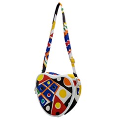 Pattern And Decoration Revisited At The East Side Galleries Heart Shoulder Bag by Wegoenart