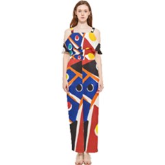 Pattern And Decoration Revisited At The East Side Galleries Draped Sleeveless Chiffon Jumpsuit by Wegoenart