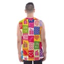 Multicolored Gift Wrap Decor Love Colorful Hearts I Love You Men s Basketball Tank Top View2