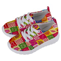 Multicolored Gift Wrap Decor Love Colorful Hearts I Love You Kids  Lightweight Sports Shoes by Wegoenart