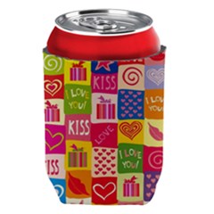 Multicolored Gift Wrap Decor Love Colorful Hearts I Love You Can Holder