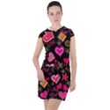 Multicolored Wallpaper, Love Vector Hearts Background Romantic Drawstring Hooded Dress View1