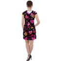 Multicolored Wallpaper, Love Vector Hearts Background Romantic Drawstring Hooded Dress View2