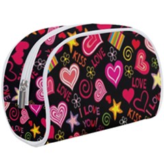 Multicolored Wallpaper, Love Vector Hearts Background Romantic Make Up Case (large) by Wegoenart