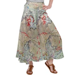 Misc Map Wallpaper Satin Palazzo Pants by Wegoenart