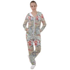 Misc Map Wallpaper Women s Tracksuit by Wegoenart