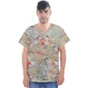 Misc Map Wallpaper Men s V-Neck Scrub Top View1