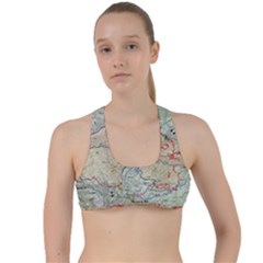 Misc Map Wallpaper Criss Cross Racerback Sports Bra by Wegoenart