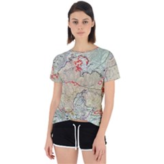 Misc Map Wallpaper Open Back Sport Tee by Wegoenart