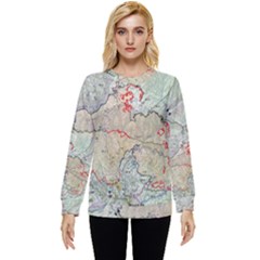 Misc Map Wallpaper Hidden Pocket Sweatshirt by Wegoenart