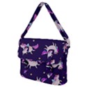 Fantasy Fat Unicorn Horse-pattern Fabric Design Buckle Messenger Bag View2