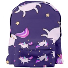 Fantasy Fat Unicorn Horse-pattern Fabric Design Giant Full Print Backpack by Wegoenart