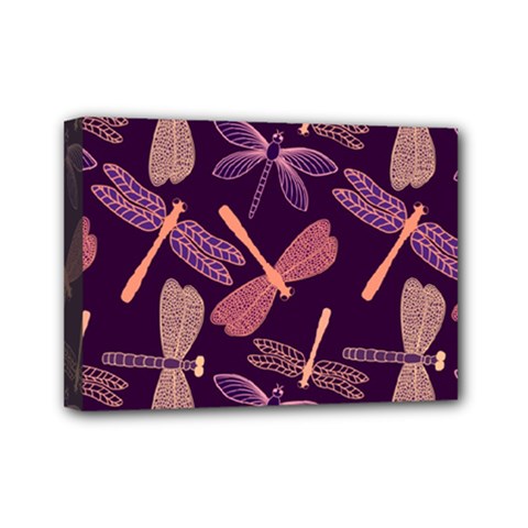 Dragonfly Pattern Design Mini Canvas 7  X 5  (stretched) by Wegoenart